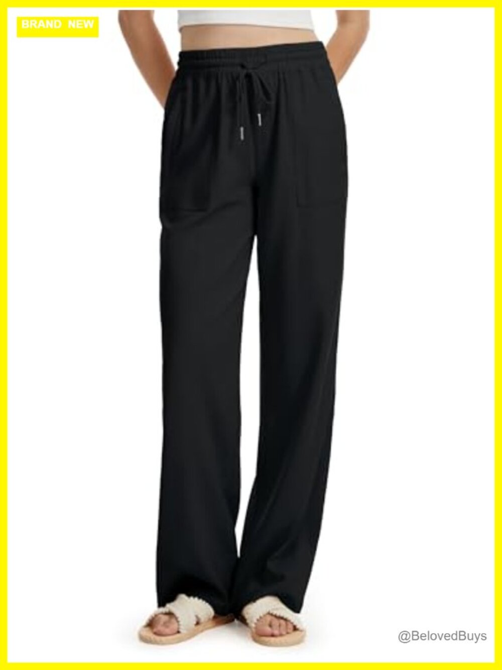 Linen Wide Leg Palazzo Pants Tall 32 34 36 Inseam Summer Beach Lounge